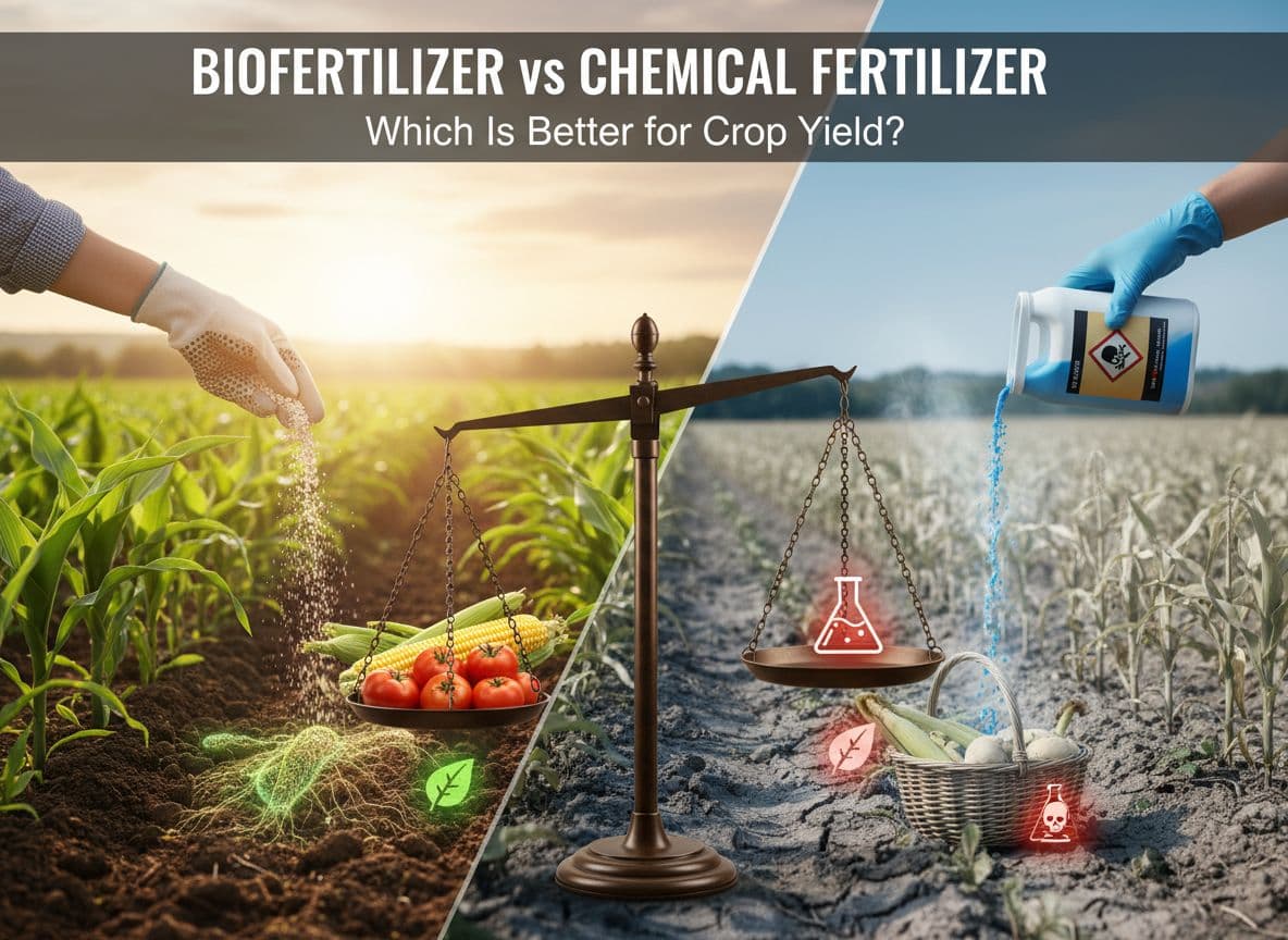 Biofertilizer vs Chemical Fertilizer: Which Is Better for Crop Yield?
